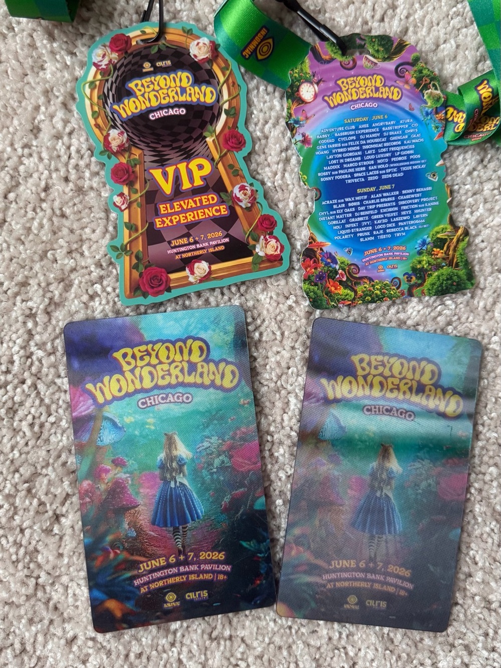 WONDERLAND Blue & Yellow Fantasy Festival Pass Artwork